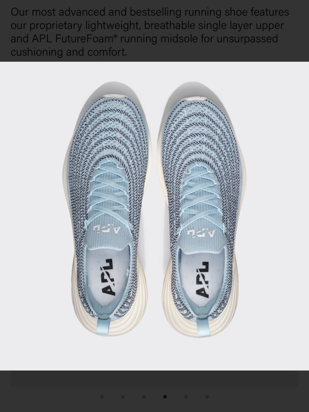 APL Men's Light Blue Knit Slip-On Athletic Sneakers